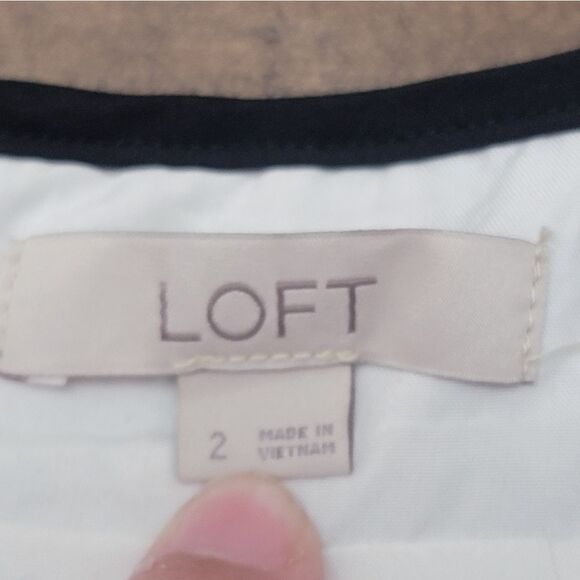 LOFT Tweed Plaid Patch Pockets Lined Academia Back Zip Shift Mini Skirt Size 2 - Picture 8 of 11